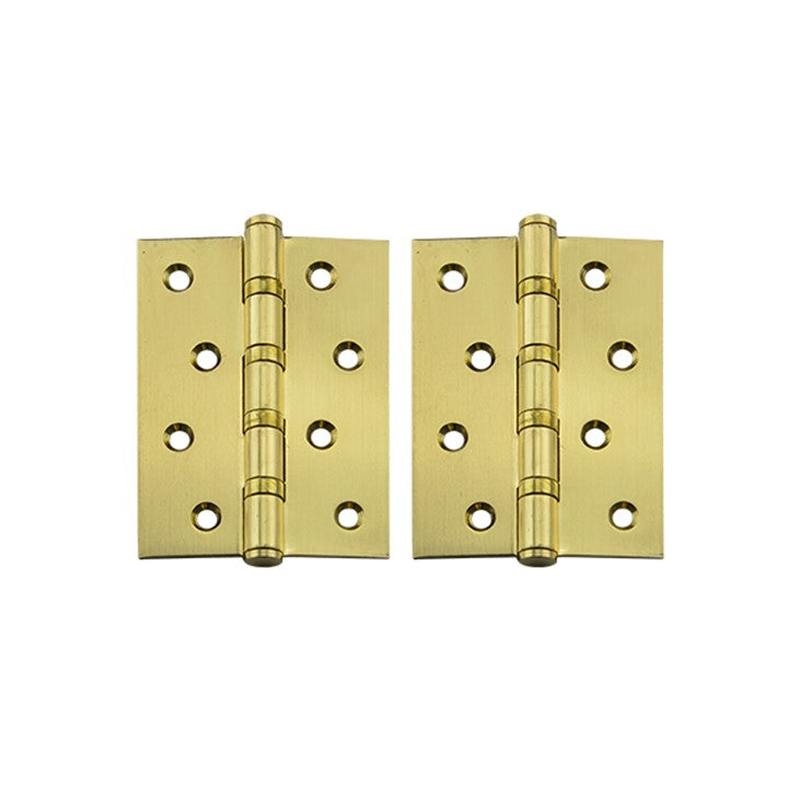 Brushed Gold Finish Door Hinges (pair) 100 x 72 x 2mm The Tapware