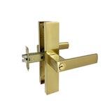 Brushed Gold Finish Entrance Lock Set  - Eva Series