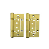 Brass Finish Non Morticed Door Hinges (pair) - 100 x 75 x 2mm