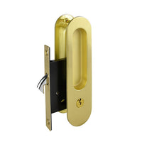 Sliding Key Lock Set - Brushed Gold