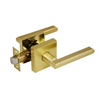 Hugh Series Passage Lever Set - Brushed Gold