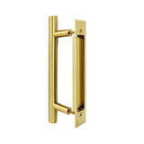 Barn Door Flush Pull Round Handle - Brushed Gold