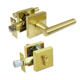 Eva  Series Entrance Handle Set - Brushed Gold