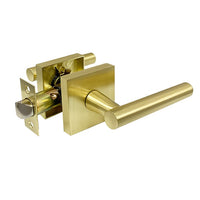 Eva Series Passage Lever Set - Brushed Gold