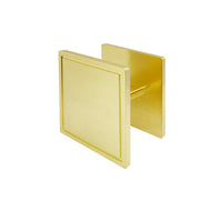 Brushed Gold Finish Square Plate Door Pulls (Pair) - York Series