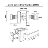 Brushed Gold Entrance Lock Set with a Deadbolt - Reef Series