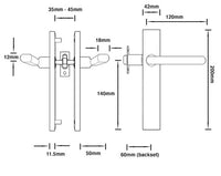 Brushed Gold  Door Passage Lever Set - Coomera Series