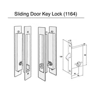 Matt Black Sliding Door Lockset with Elongated Handles