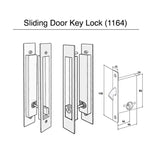 Matt Black Sliding Door Lockset with Elongated Handles