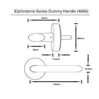 Elphinstone Series Dummy Handle - Matt Black Finish