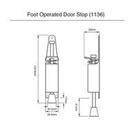 Matt Black Foot Operated Door Stops