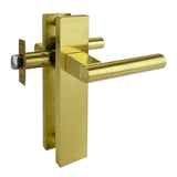 Brushed Gold Finish Door Passage Lever Set - Fraser Series