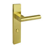 Brushed Gold Finish Door Privacy Lever Set - Fraser Series