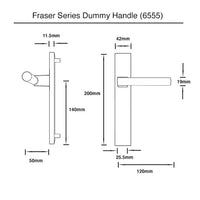 Matt Black Dummy Door Handle  - Fraser Series