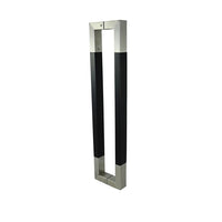 Entry Door Pull (Pair) 800mm “Talia" Series - mix of wood and stainless steel