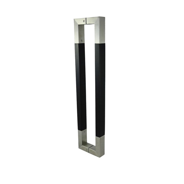 Entry Door Pull (Pair) 800mm “Talia" Series - mix of wood and stainless steel