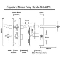 Brushed Nickel Finish Entry Door Lock Set - Coomera Series