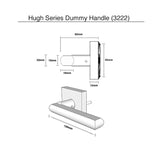 Hugh Series Dummy Handle - Brushed Gold