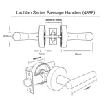 Pacifica Series Entrance Lever Lockset - Brushed Gold