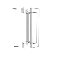 Large Sliding Flush Pull Pair (245mm x 55mm) - Brushed Gold