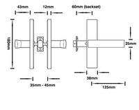 Brushed Gold Finish Entrance Lock Set  - Eva Series