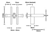 Brushed Gold Finish Entrance Lock Set  - Eva Series