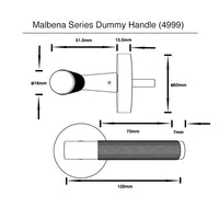 Malbena Series Dummy Handle - Brushed Gold