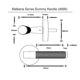 Malbena Series Dummy Handle - Brushed Gold