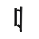 Barn Door Flush Pull Handle - Matt Black Finish