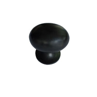 Matt Black Oval Kitchen Knob - Arc Series