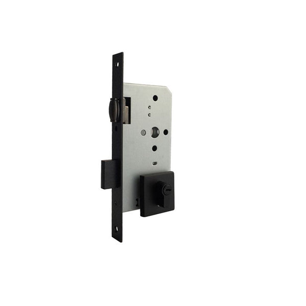 Mortice Lock with an adjustable Roller - Matt Black Finish