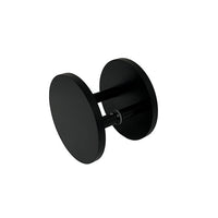 Matt Black 150mm Round Plate Door Pulls (Pair) - Coral Series