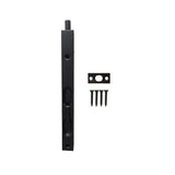 Matt Black Spring Loaded Door Bolt (200mm) - Box Type