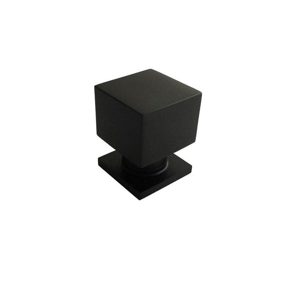 Matt Black Square Kitchen Knob - Eden Series