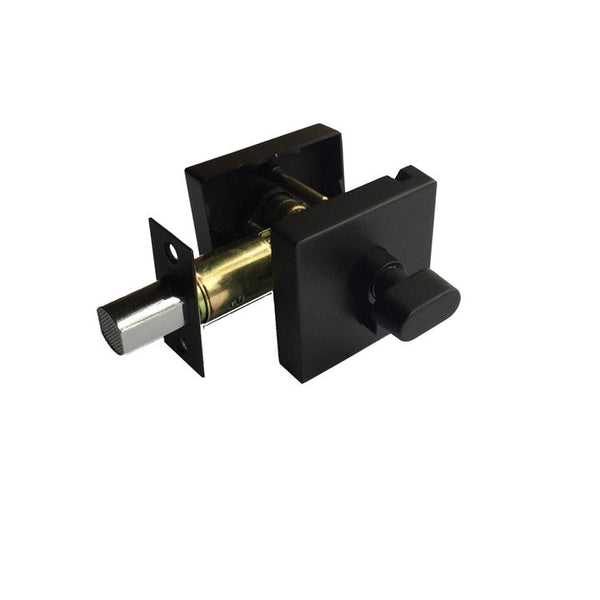 Single Cylinder Deadbolt with a Snib - Matt Black Finish