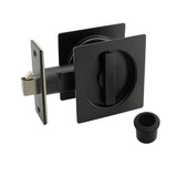 Matt Black Sliding Privacy Set with a Pull - Maxwell Series