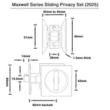 Round Sliding Handle Privacy Set - Maxwell Series