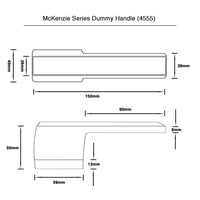 McKenzie Series Privacy Lever Set - Brass Finish