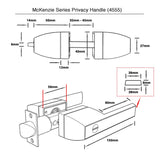 McKenzie Series Privacy Lever Set - Brass Finish