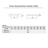 Pure White Finish kitchen Handle (96mm) - Omen Series