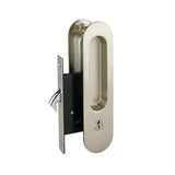 Sliding Key Lock Set  - Brushed Nickel Finish