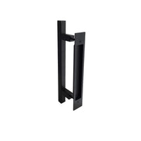 Barn Door Flush Pull Handle - Matt Black Finish