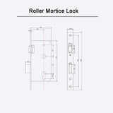 Mortice Lock with an adjustable Roller