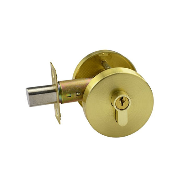 Brushed Gold Double Cylinder Deadbolt (3555) - Cooloola Series