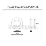 80mm Round Flush Pull