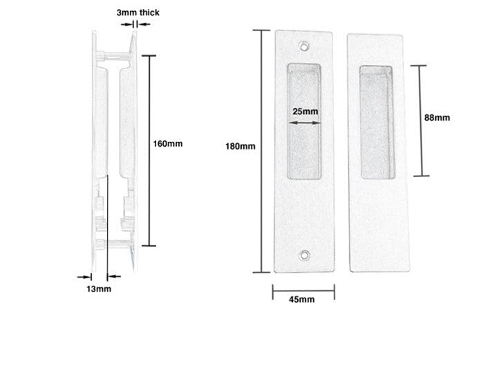 Brushed Gold Sliding Door Passage Set - Coomera Series – The Tapware Outlet