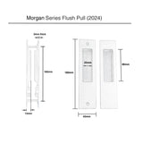 Matt Black Sliding Flush Pulls 180mm x 45mm - Morgan Series