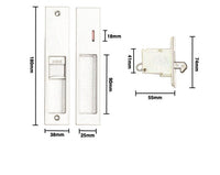 Sliding Door Privacy Set - Brushed Gold