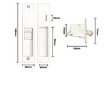 Sliding Door Privacy Set - Brushed Gold