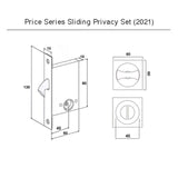 Matt Black Sliding Privacy Set - Price Series